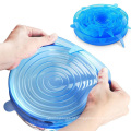 6pcs Silicone Bowl Pot tampa de silicone tampa de silicone alimentos cozinhar capa fresca capa de microondas Silicone tampa de tampa universal